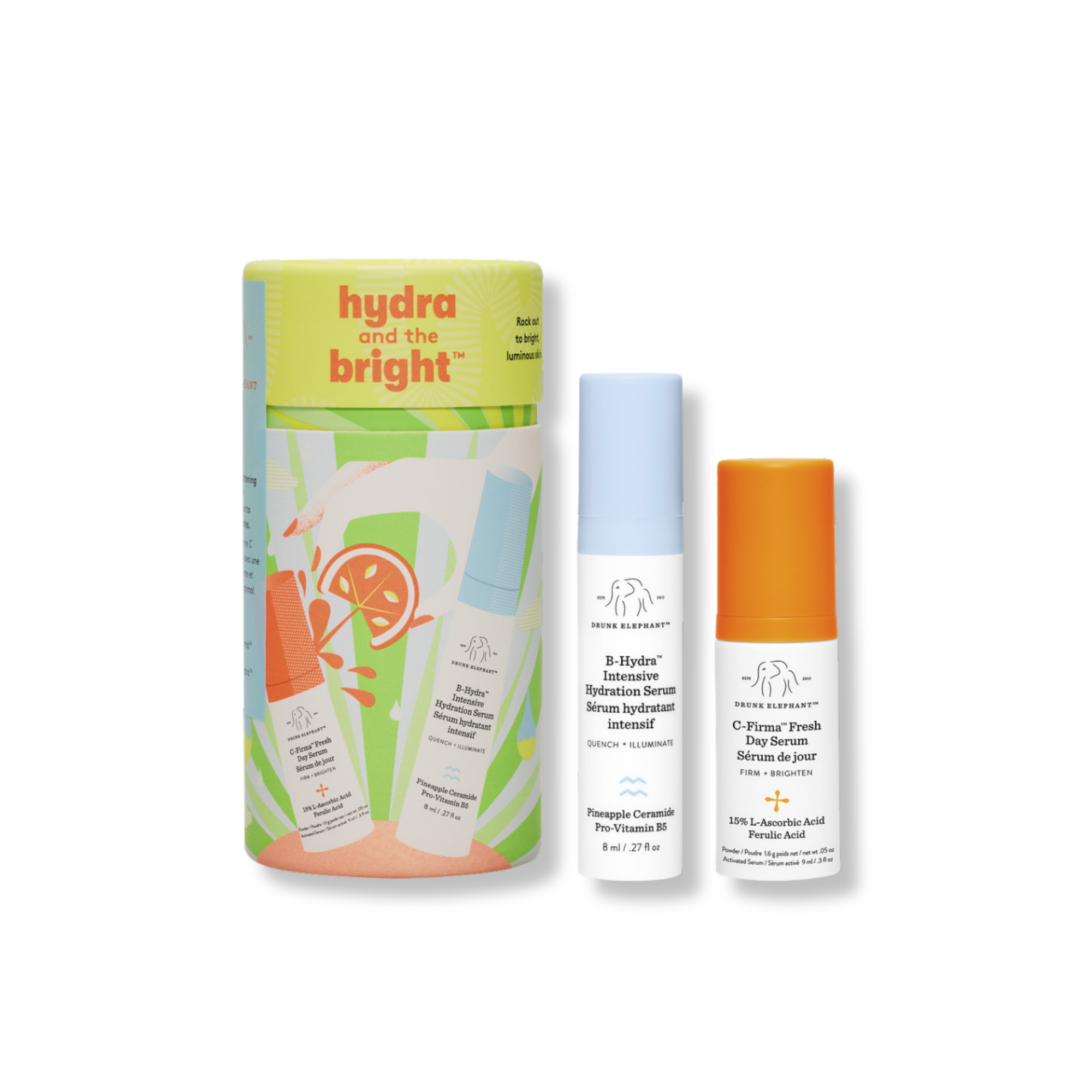 Drunk Elephant Hydra and the bright serum duo
