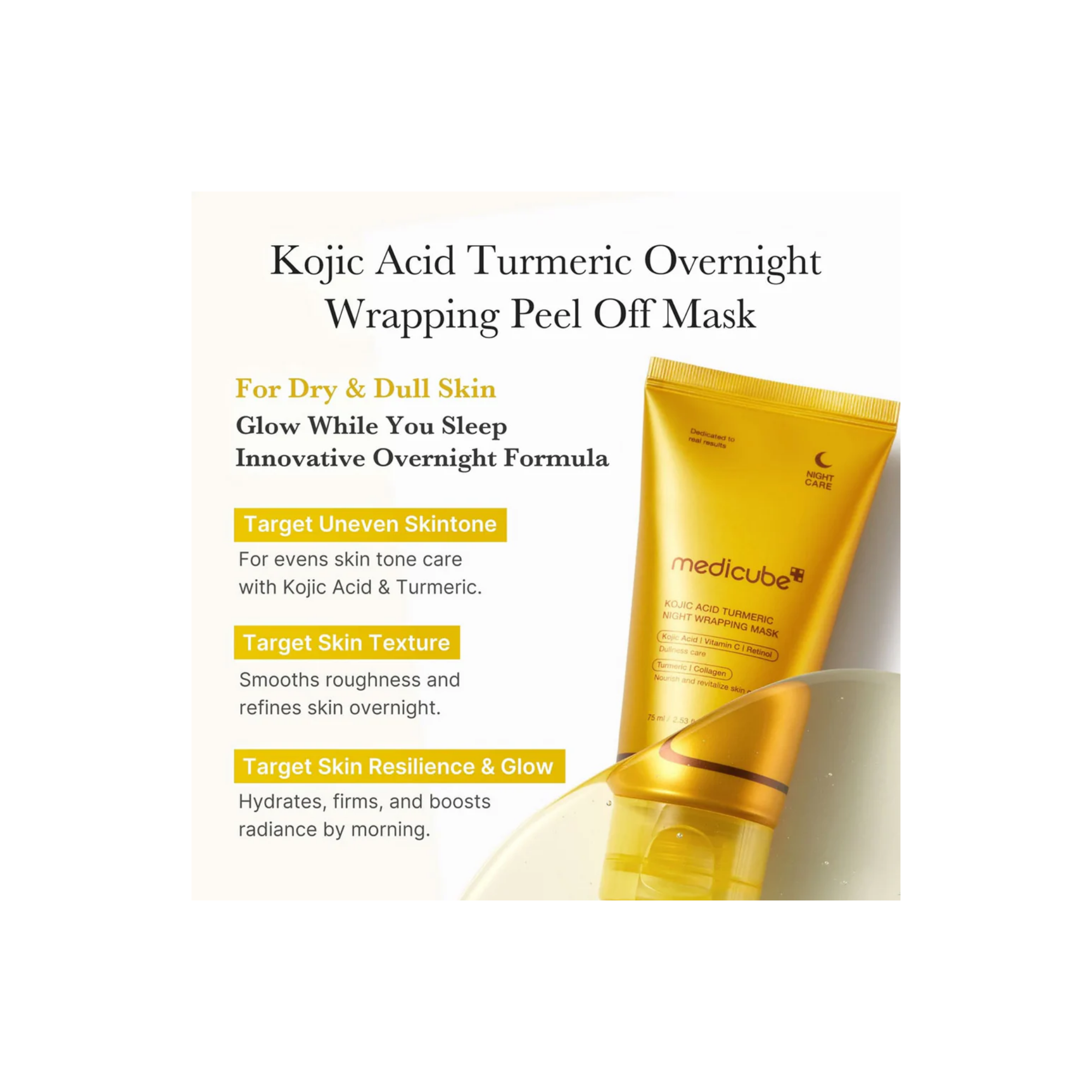 Medicube Kojic Acid Turmeric Night Wrapping Mask - Image 3