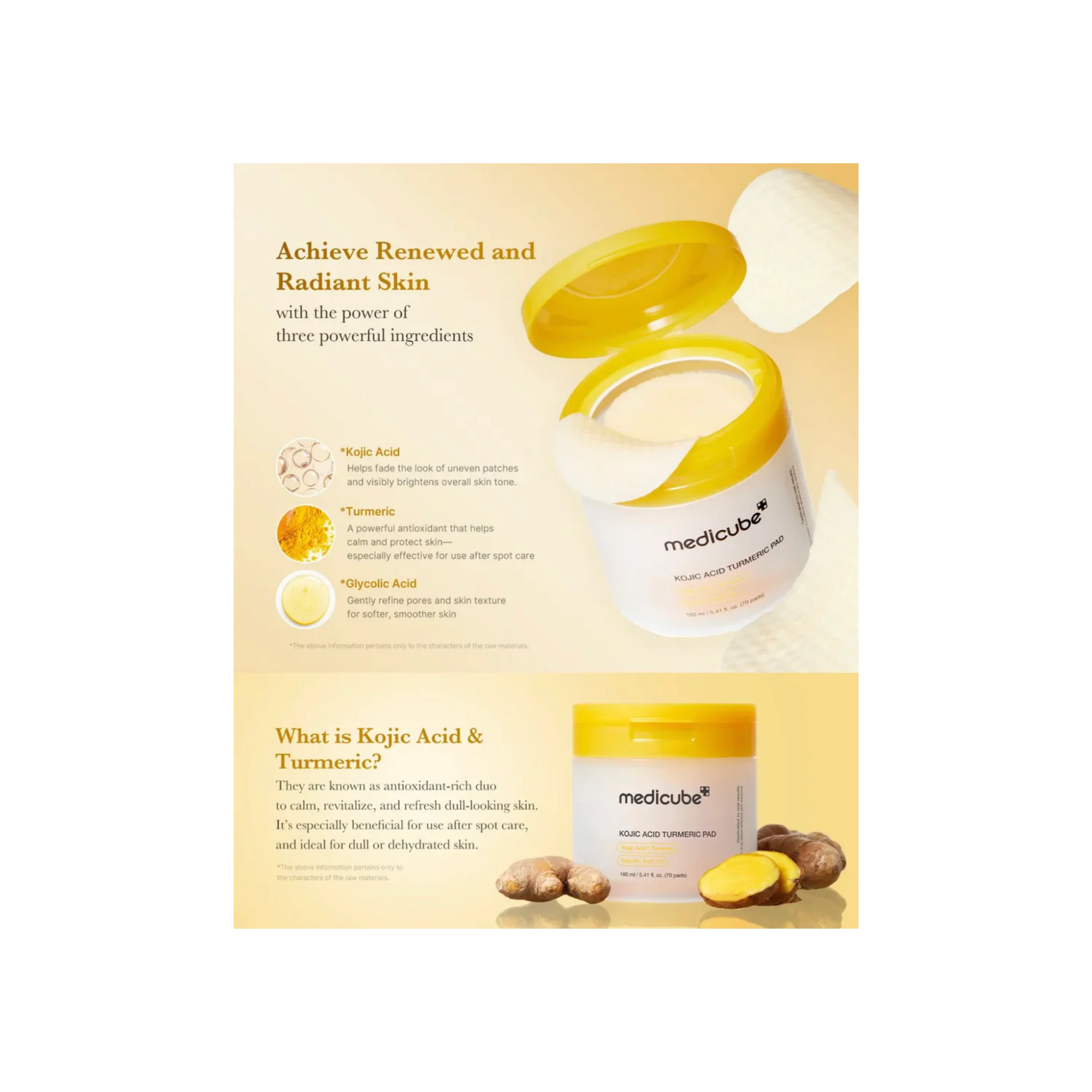 Medicube Kojic Acid Turmeric Pad - Image 4