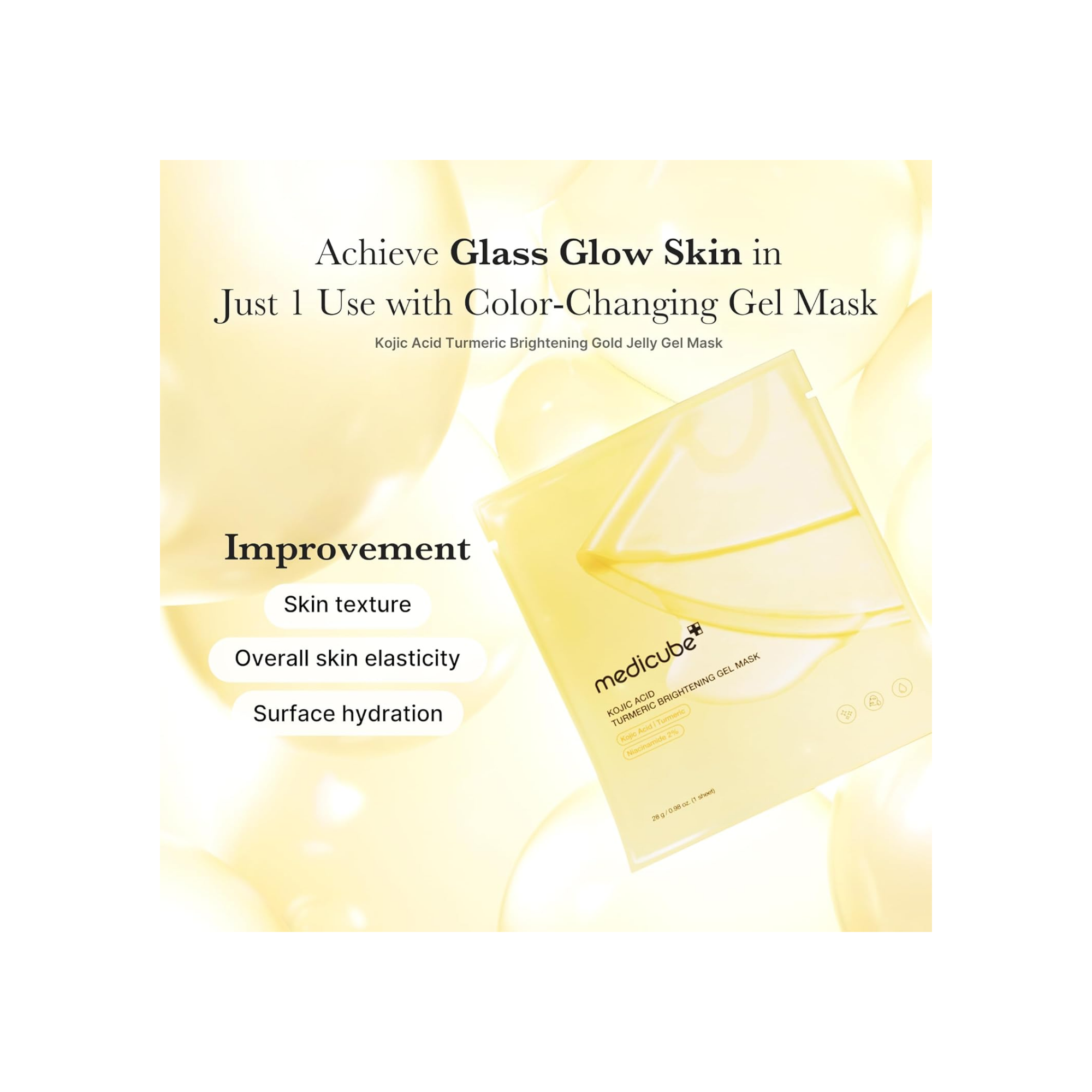 Medicube Kojic Acid Turmeric Brightening Gel Mask - Image 5